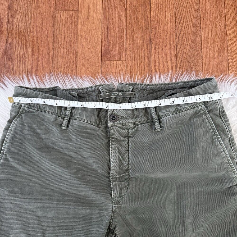 Incotex Pants Men’s 36X32 Army Green Slim Fit Tricochino Utility Trousers $410 - Picture 9 of 16